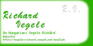 richard vegele business card